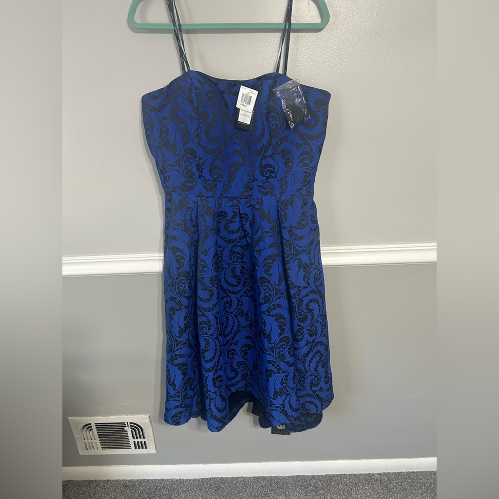 City Chic Elegant Blue And Black Dress